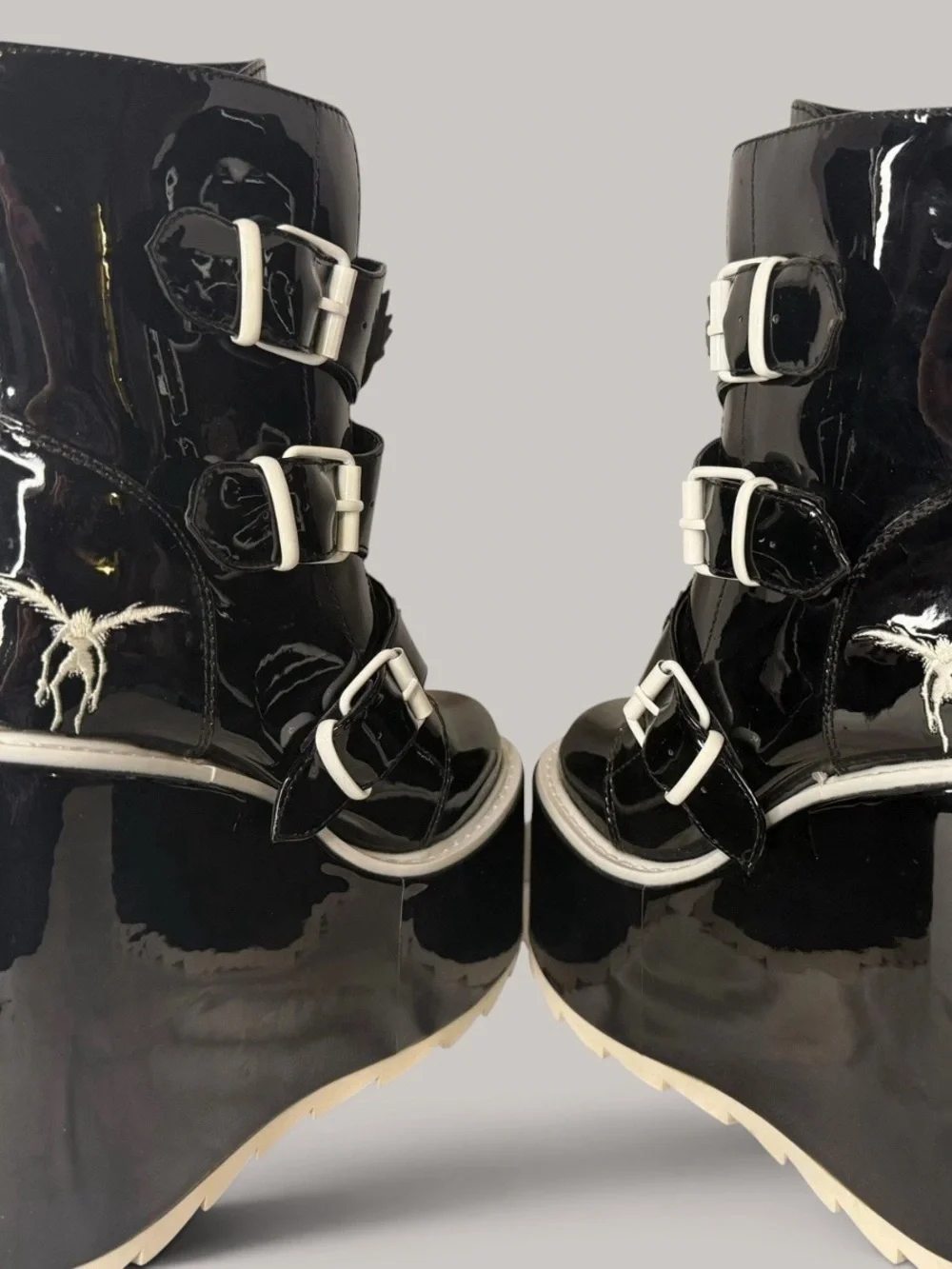 YRU x Death Note Ryuk Dune Lo Platform Boots Size 6 Goth Anime Rare